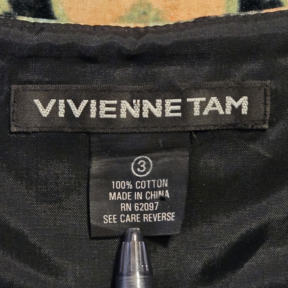 Vivienne Tam Vintage 90s Cotton Velvet Buddha Asian Midi Skirt - Picture 4 of 14